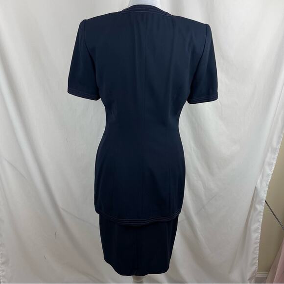 Donna Morgan Navy Two Piece Jacket W Skirt Y2K OfficeCore Career NWT Size 6 - Picture 5 of 16